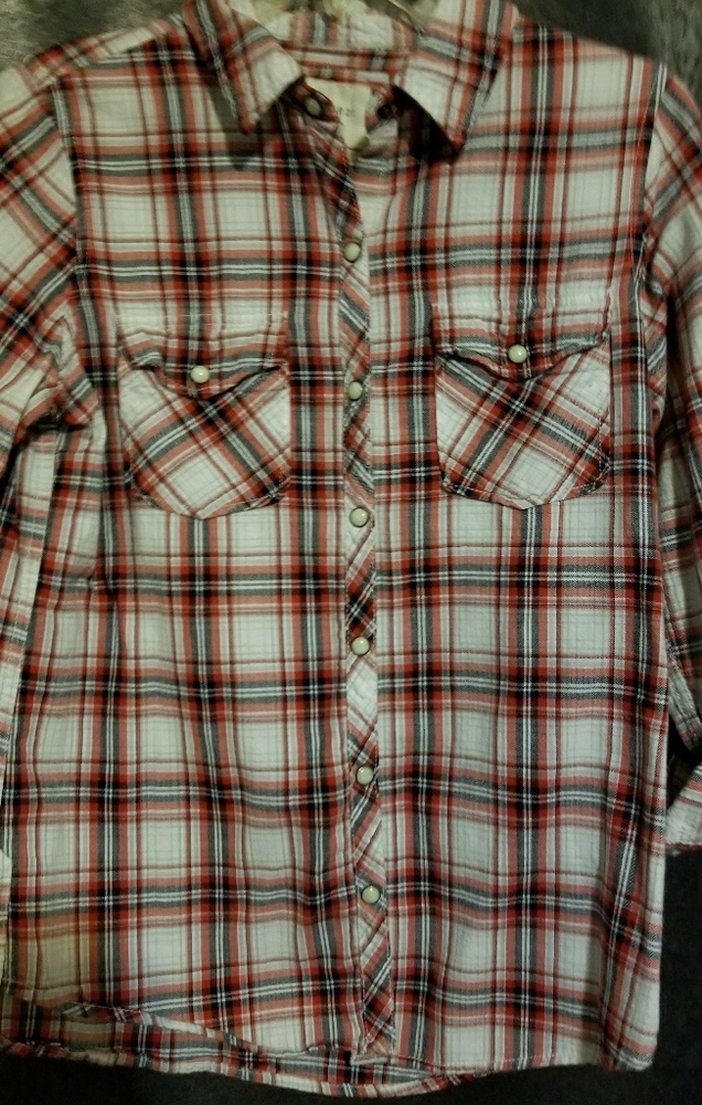 Forever 21 red, white & black flannel